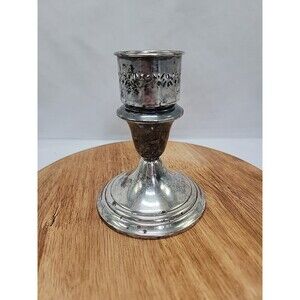 Gorham Electro Plate Single Candlestick Holder #3003 Weighted Ornate Top 5"